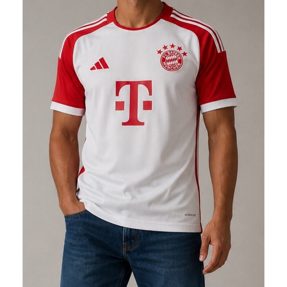 Adidas FC Bayern Munchen Jersey Medium Munich Futball Soccer German T Mobile